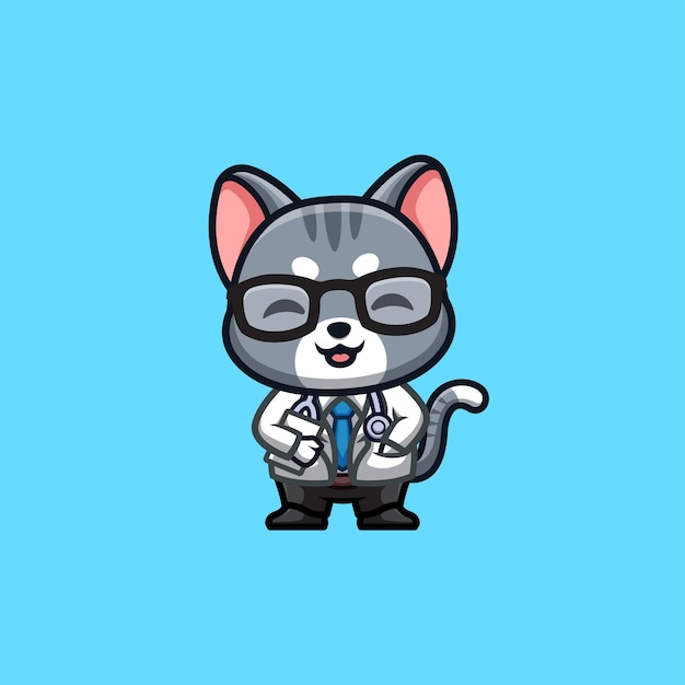 Cat Cute Animal Kawaii Mascot Logo