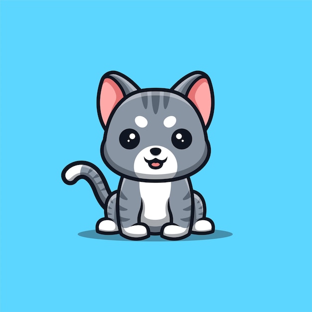 Cat Cute Animal Kawaii Mascot Logo