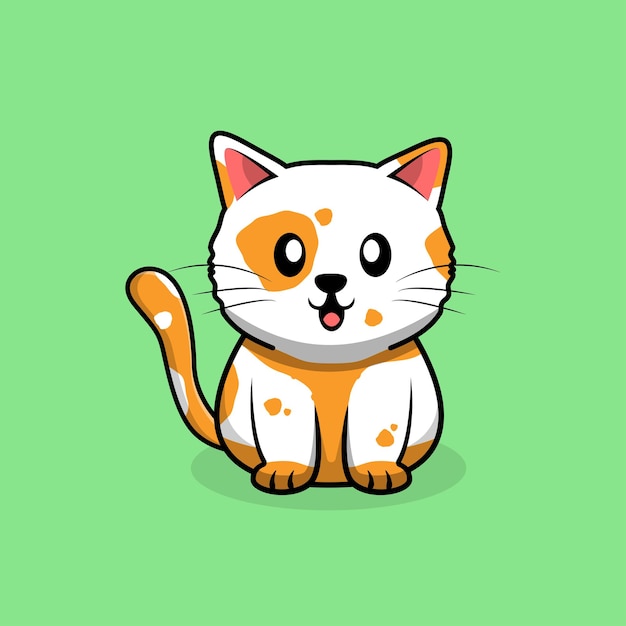 Cat cute cartoon.