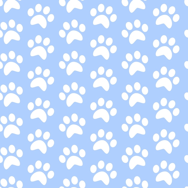 cat footprints seamless pattern, cat paw pattern, cat paw pads