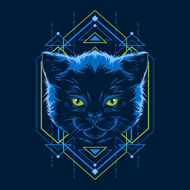 Cat head geometry illustration