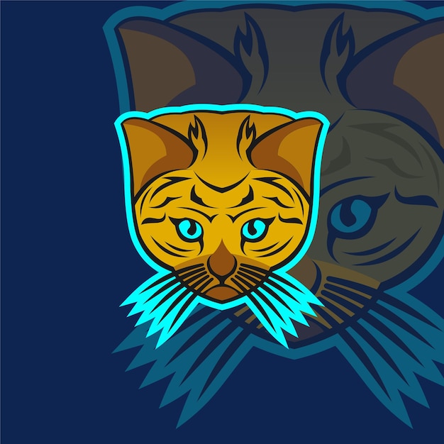 cat head vector