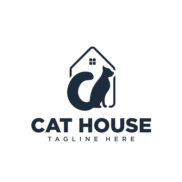 Cat house logo design for cat community