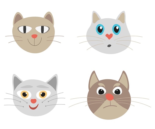 Cat illustration set