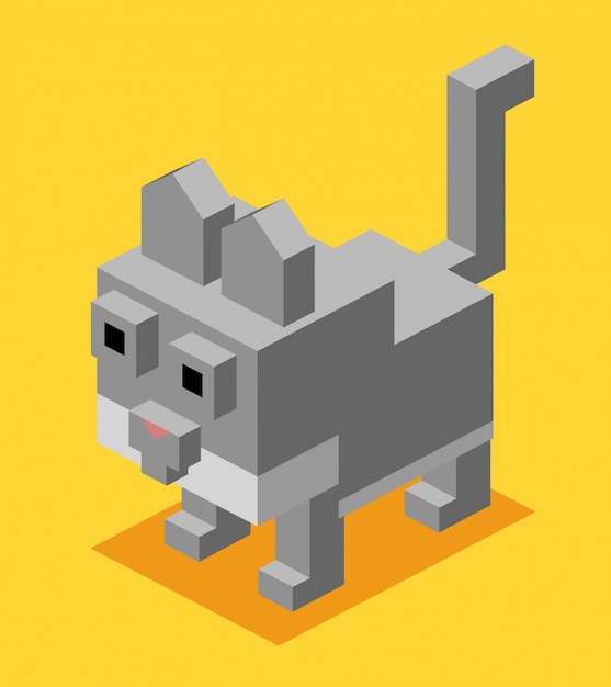 Cat isometric design