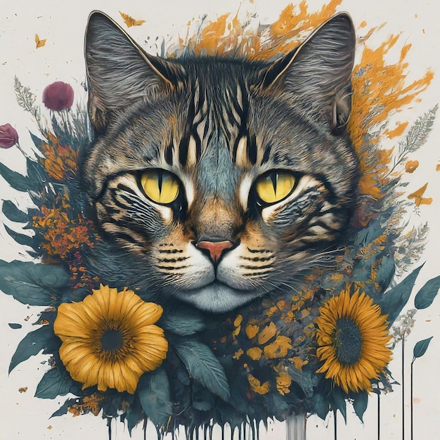 Vector cat kitten illustration