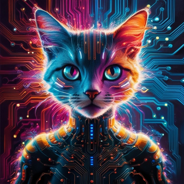 Vector cat kitten image