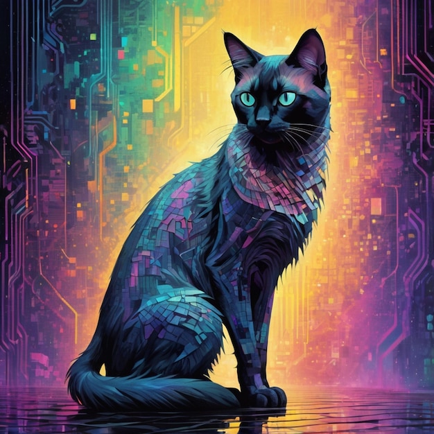 Vector cat kitten image