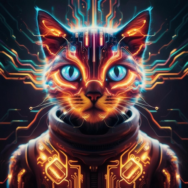 Vector cat kitten image