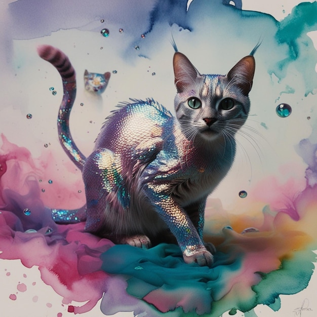 Vector cat kitten image