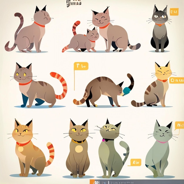 Vector cat kitten image