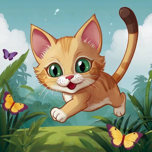 Vector cat kitten image