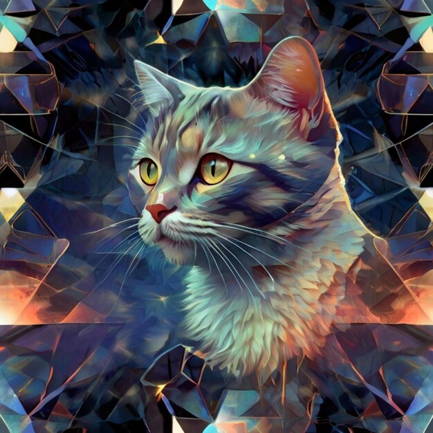 Vector cat kitten image