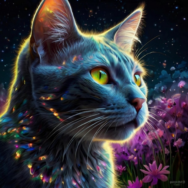 Vector cat kitten image