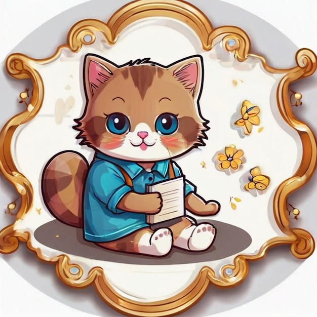 Vector cat kitten image