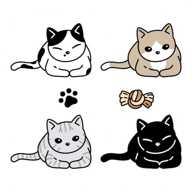 cat kitten pet icon cartoon character