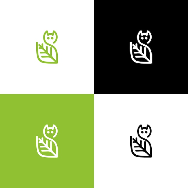 cat leaf logo