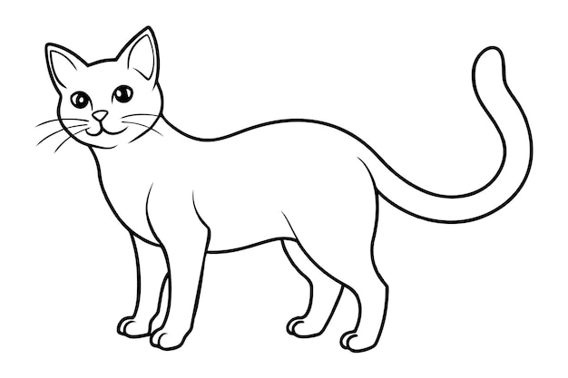 cat line art vector