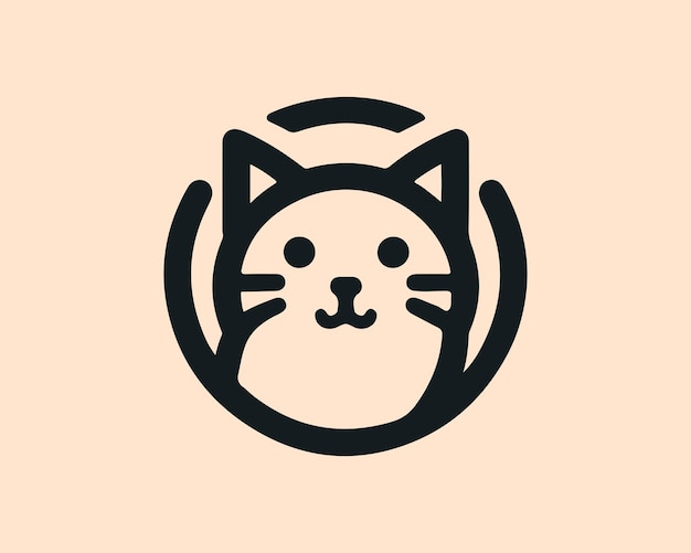 Vector cat logo design icon symbol vector illustration