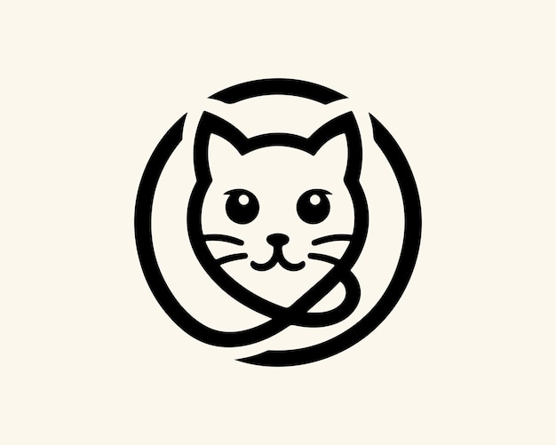 Vector cat logo design icon symbol vector illustration