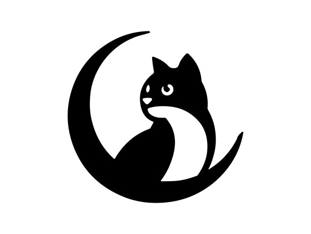 Vector cat logo design template