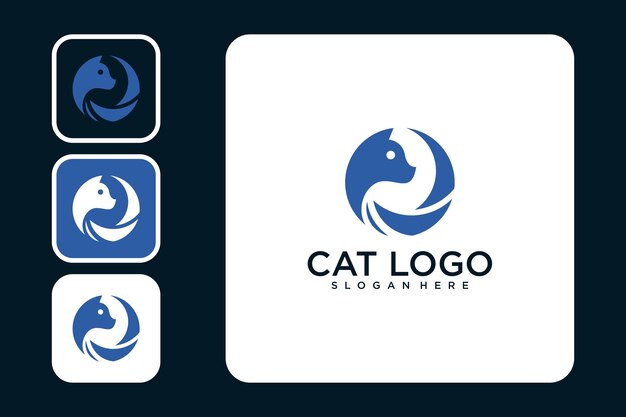 cat logo design template