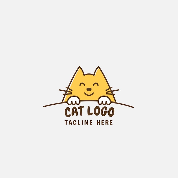 Cat logo design vector template and Illustration