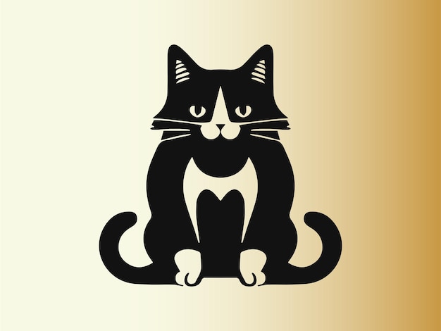 Cat Logo Design Vector Template