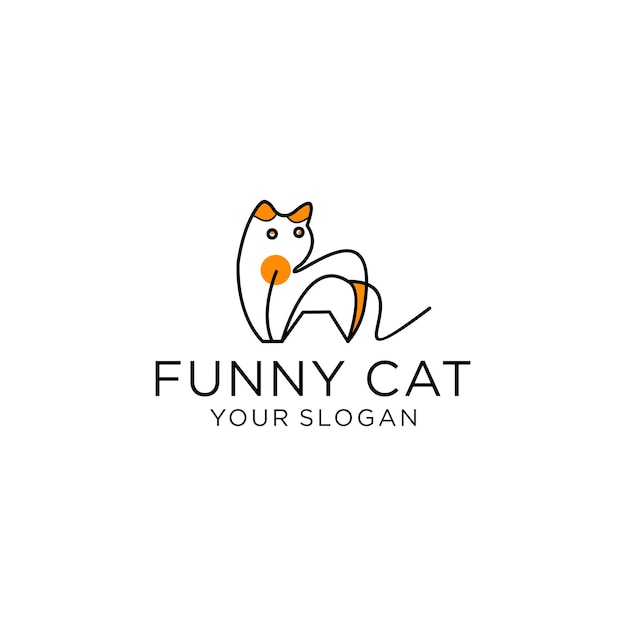 Cat logo vector icon design template