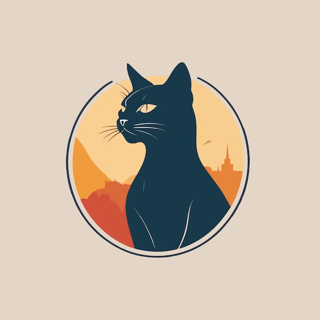 Vector cat logo