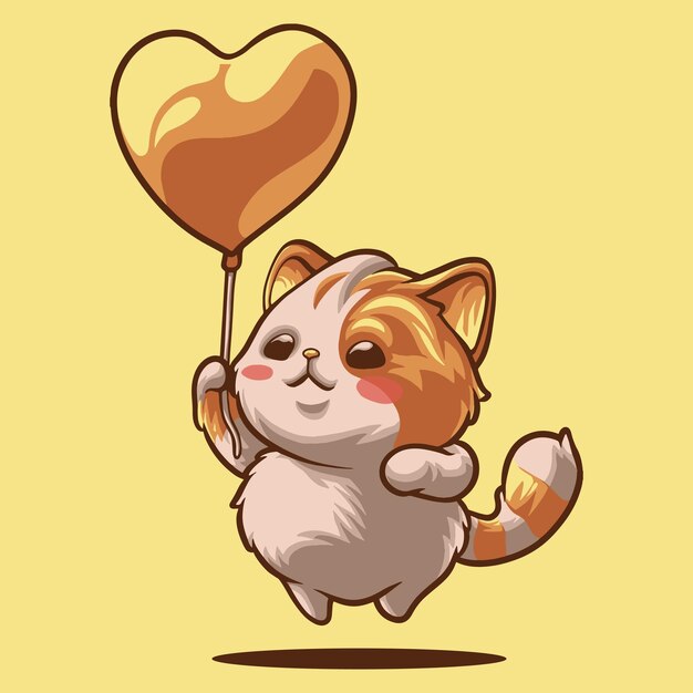 Cat Love mascot great illustration for your branding business