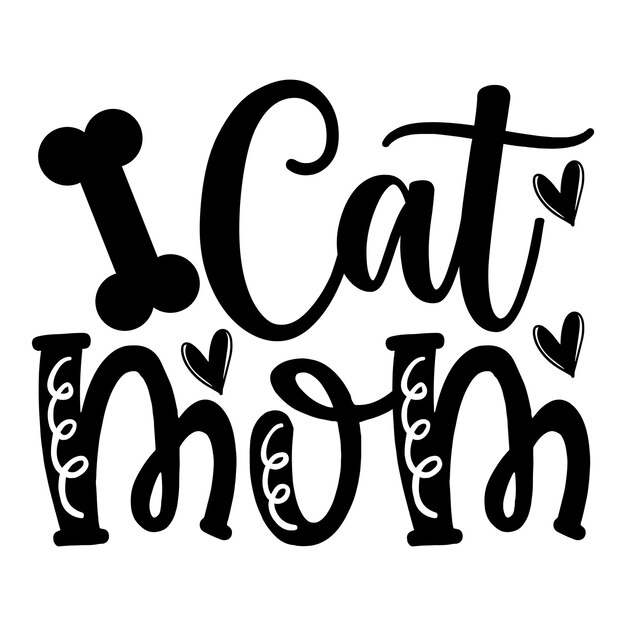 Vector cat mom svg