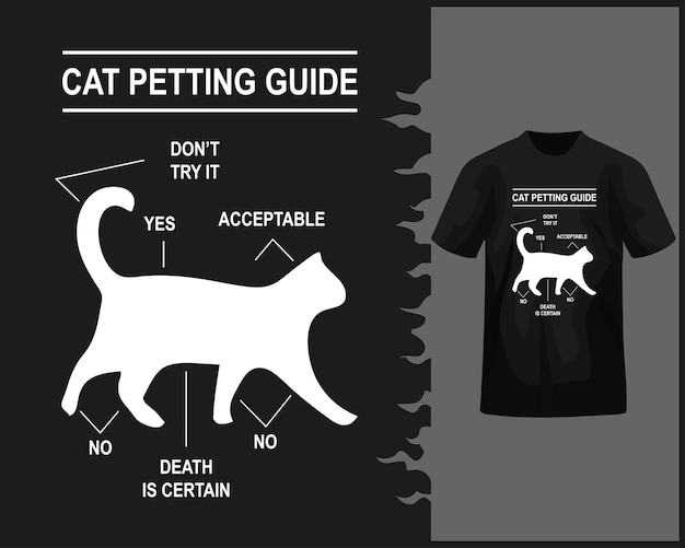 Cat Petting Guide T Shirt Design