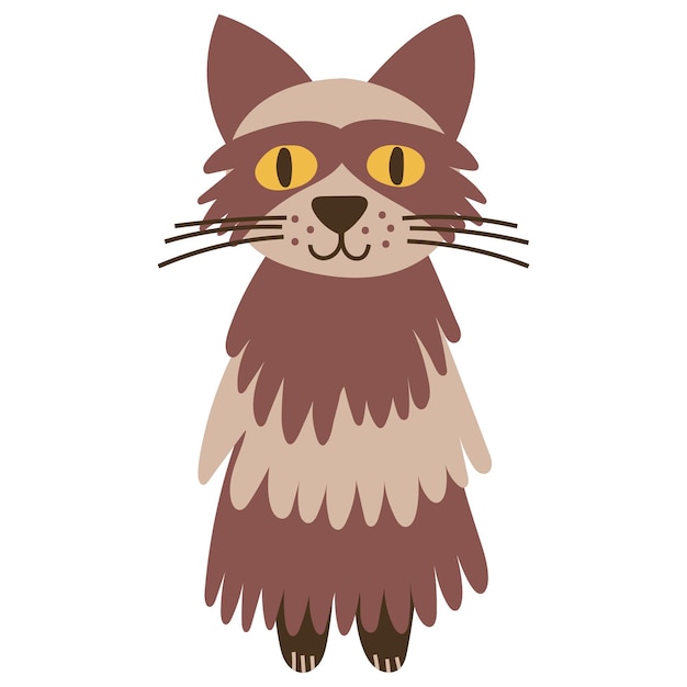 Cat portrait on isolated background Vector illustration