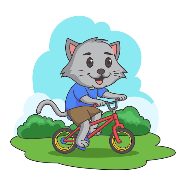 Cat Riding Bicycle