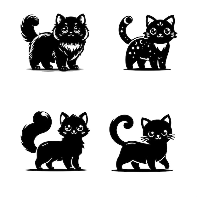 Cat silhouette Vector Illustration