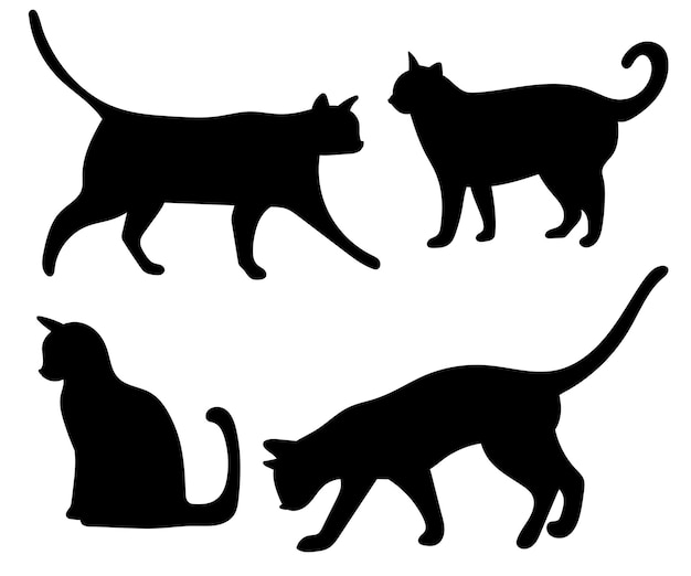 Vector cat silhouette