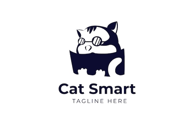 Cat smart modern logo template