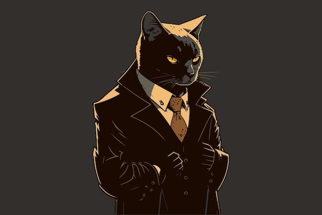 A cat in a suit is a man's best friend