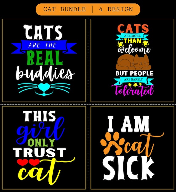 Cat svg bundle cat svg file cat svg cricut cat typography vector design cat gifts