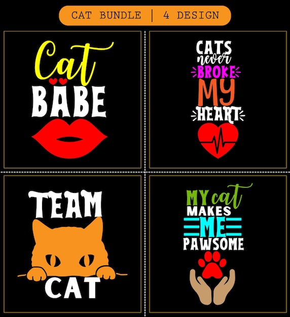 Cat svg bundle cat svg file cat svg cricut cat typography vector design cat gifts