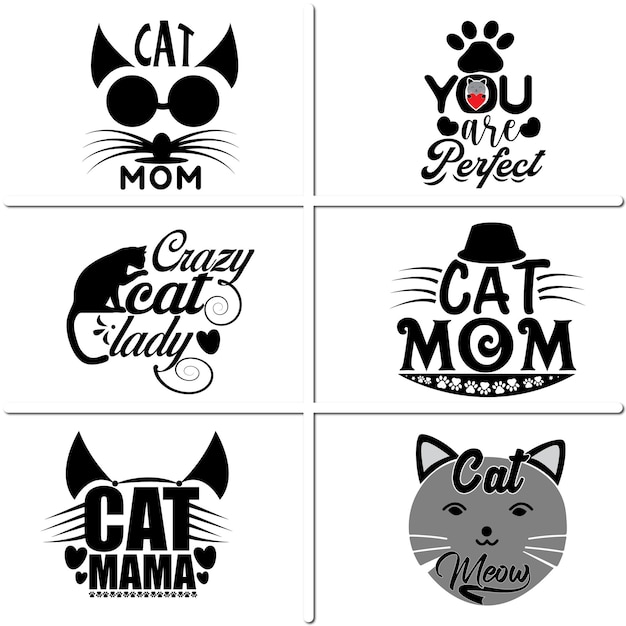 Cat t-shirt design bundle