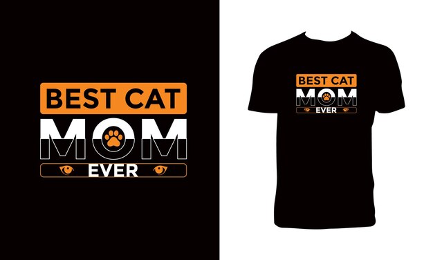 Cat Typography T Shirt Design