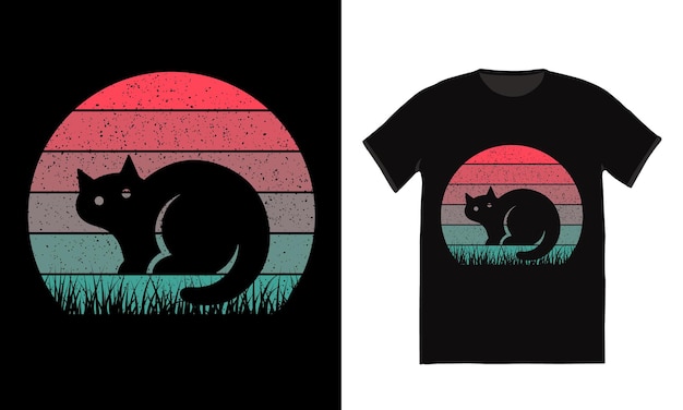 Cat Vector Cat Tshirt cat summer color palette TShirt Design cat Tshirt