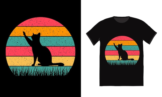 Cat Vector Cat tshirt cat summer color palette TShirt Design cat tshirt