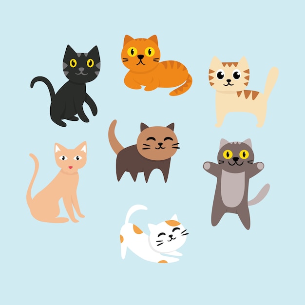 Cat vector collection 