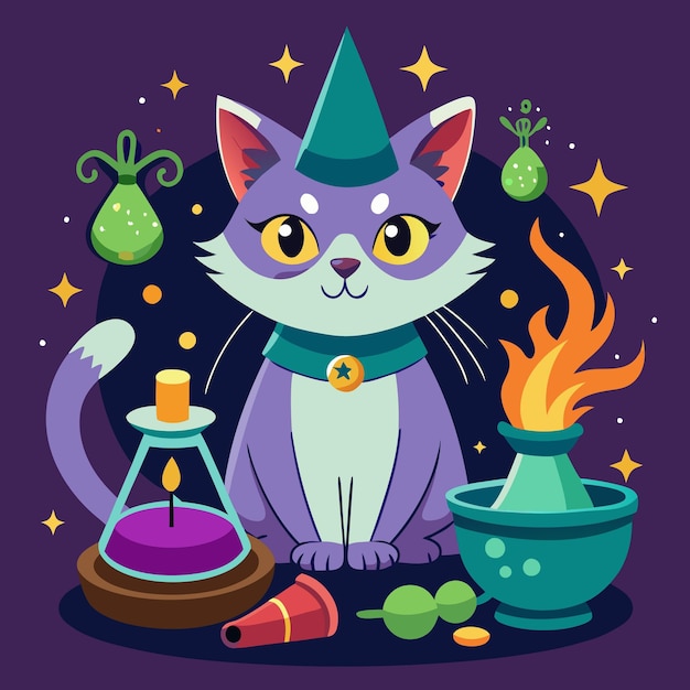 Cat vector graphic art