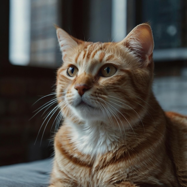 a cat with a white patch on its face