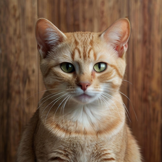 a cat with a yellow nose and a white whiskers