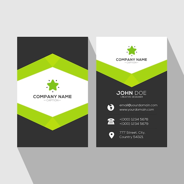 Catchy Creative Professional Green Business Card